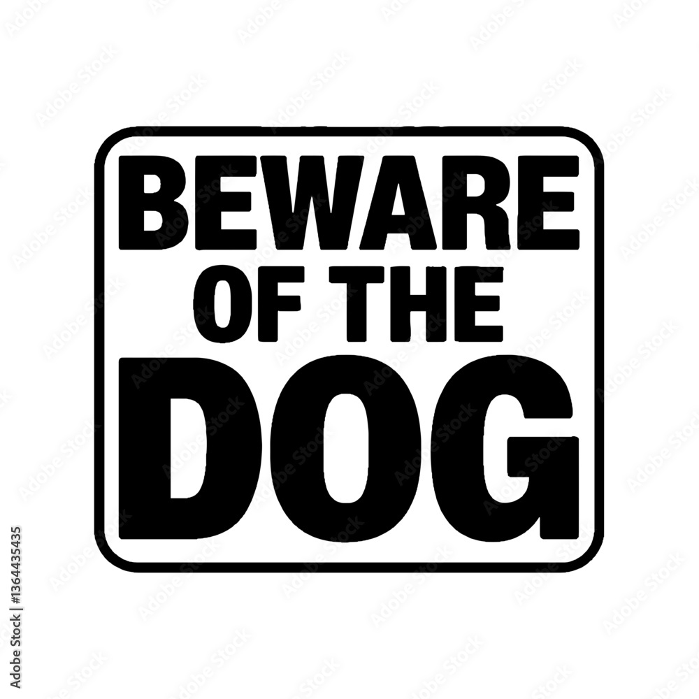 Beware Of The Dog Vector Icon Illustration on a transparent background Beware Of The Dog Vector Icon Illustration on a transparent background