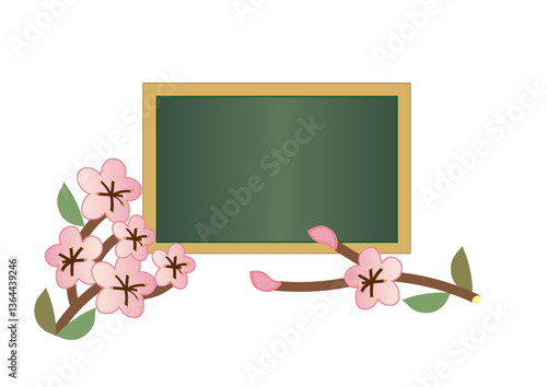 桜と黒板