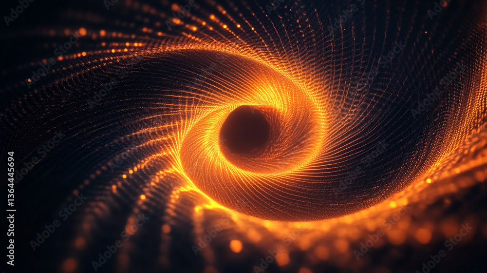 Geometric Spiraling Radiant With Orange Infinitely Vortex Geometric Spiraling Radiant With Orange Infinitely Vortex