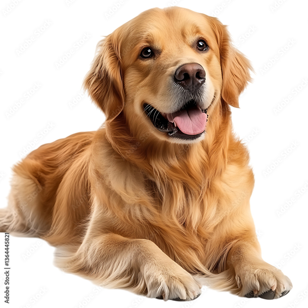 golden retriever puppy on isolated transparent background golden retriever puppy on isolated transparent background