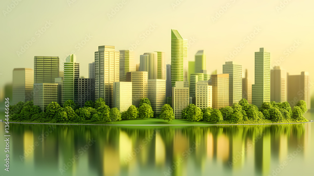 Sustainable Cityscape on an Island Sustainable Cityscape on an Island