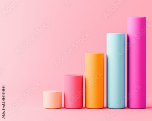 personal finance investment optimization concept. Colorful geometric cylinders arranged in ascending order against a pink background. Free Download personal finance investment optimization concept. Colorful geometric cylinders arranged in ascending order against a pink background. - GFXLoad