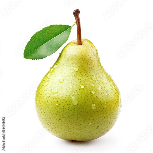 Wallpaper Mural Fresh pear with dew drops and leaf Torontodigital.ca