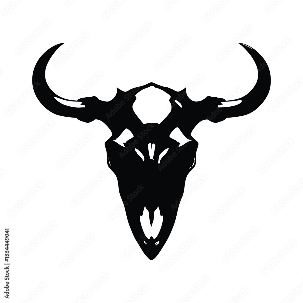 Fototapeta premium skull of goat black vector