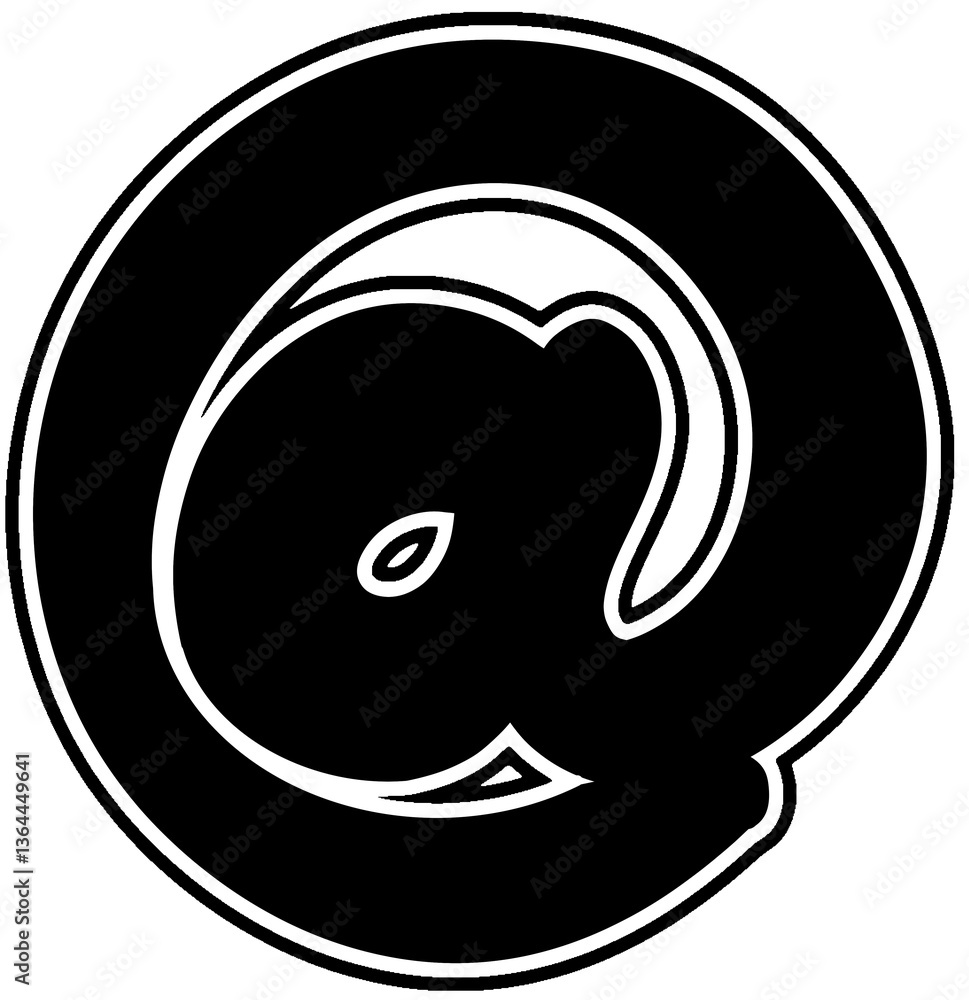 Fototapeta premium Black Commercial at with white border Bold font