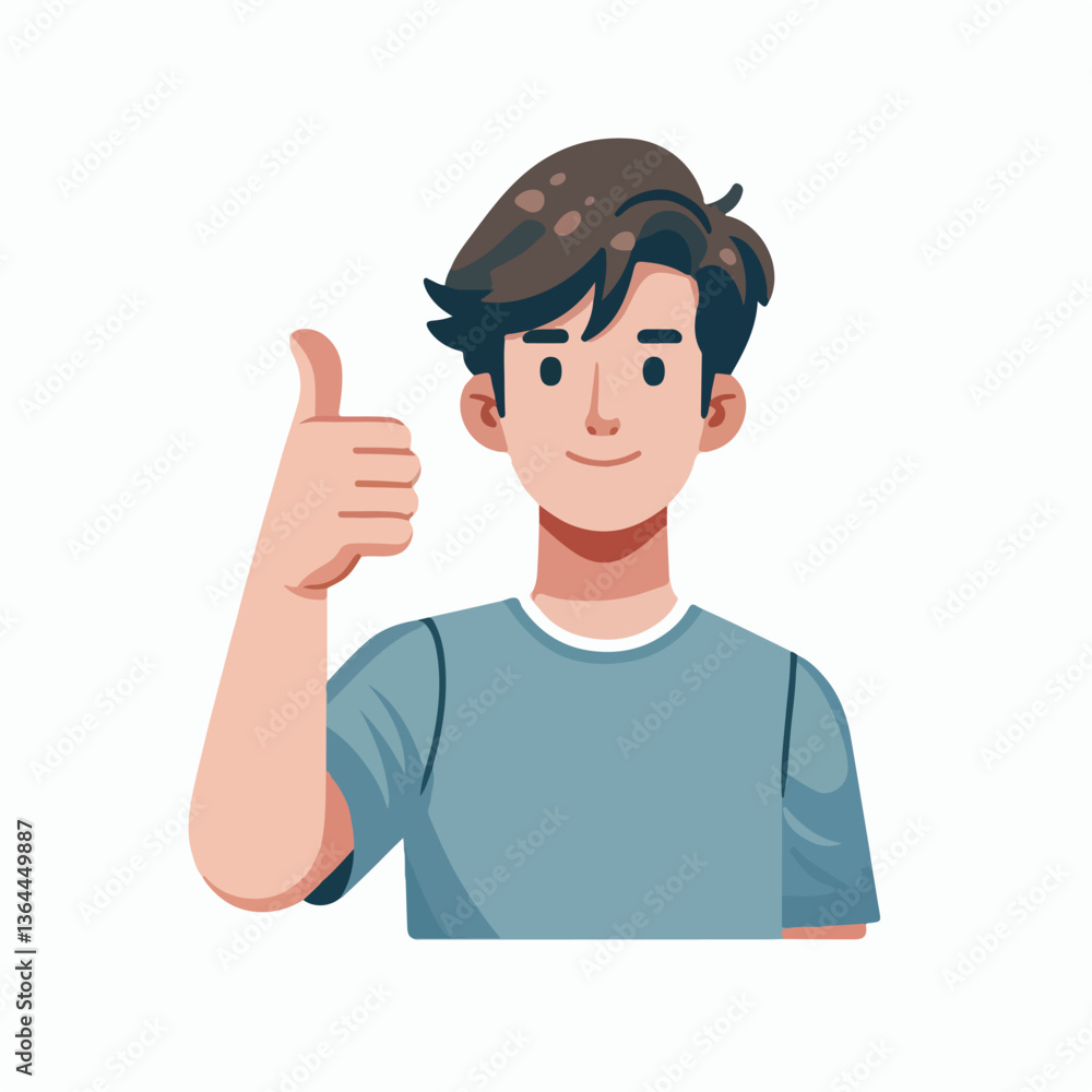Vector pose of a bussinessman giving a thumbs up as a sign of appreciation Vector pose of a bussinessman giving a thumbs up as a sign of appreciation