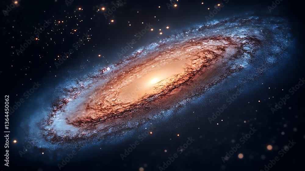 Obraz premium Spiral galaxy in deep space. (38)