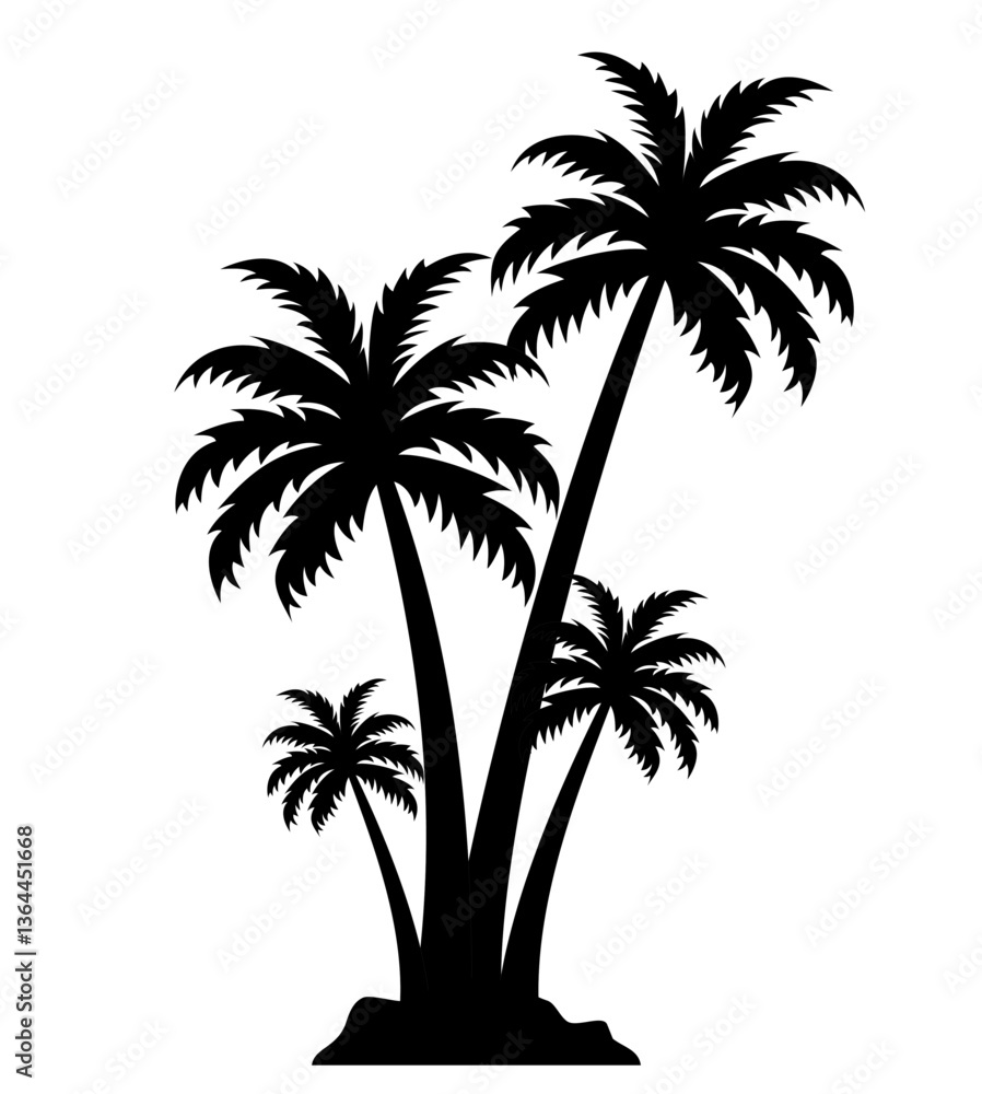 Fototapeta premium palm trees silhouettes