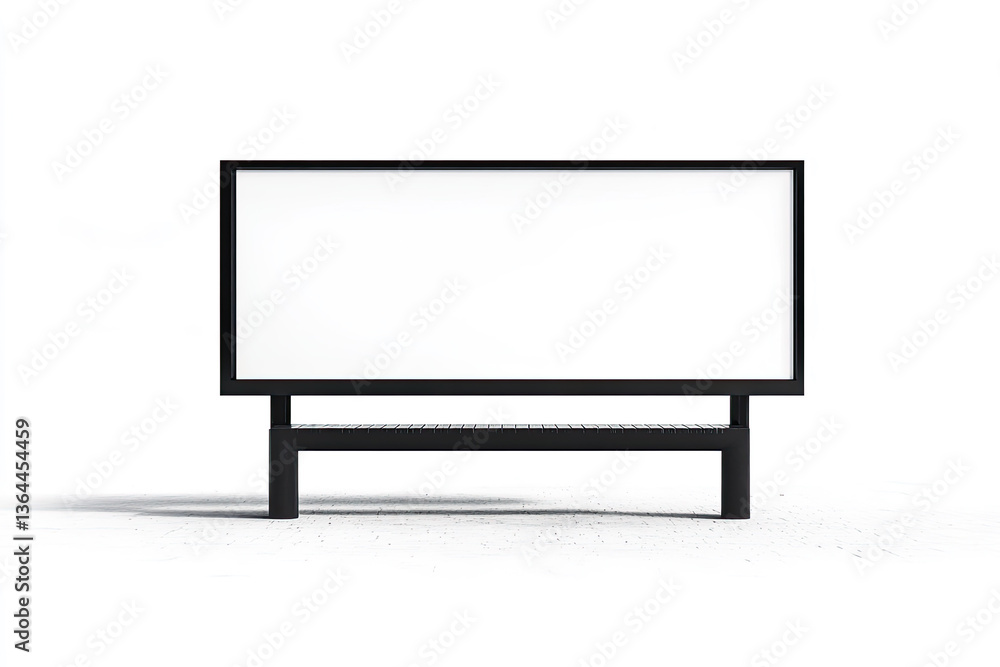 Ultra Hd Visual of Blank Billboard Isolated on White Background Ultra Hd Visual of Blank Billboard Isolated on White Background
