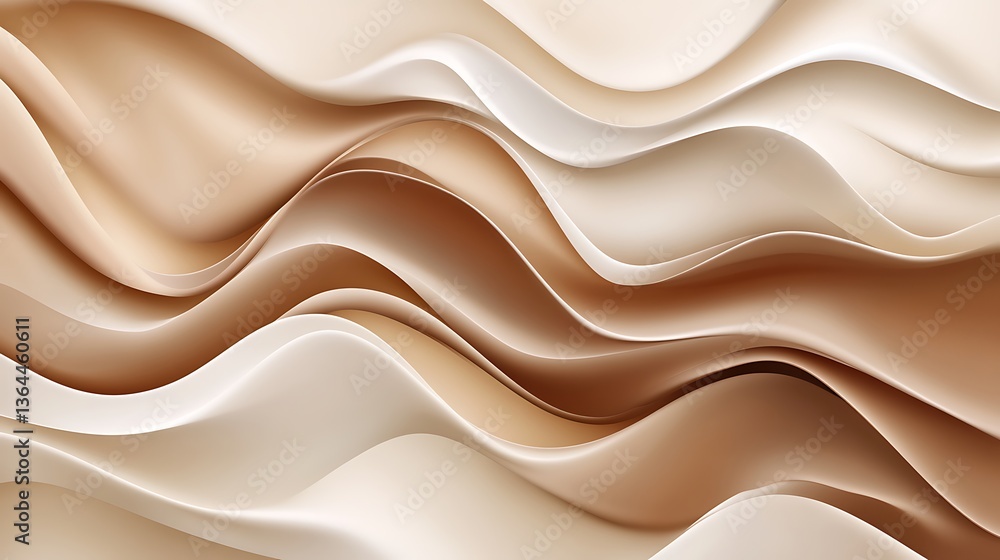 Fototapeta premium Beige Abstract Wave Background. (1)