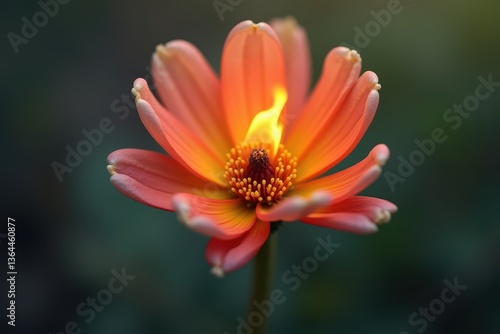 Obraz na płótnie Flame-inspired flower with vibrant orange petals w salonie
