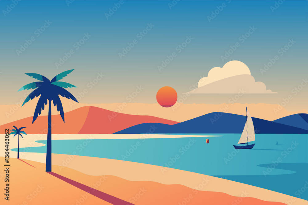 Obraz premium summer beach background