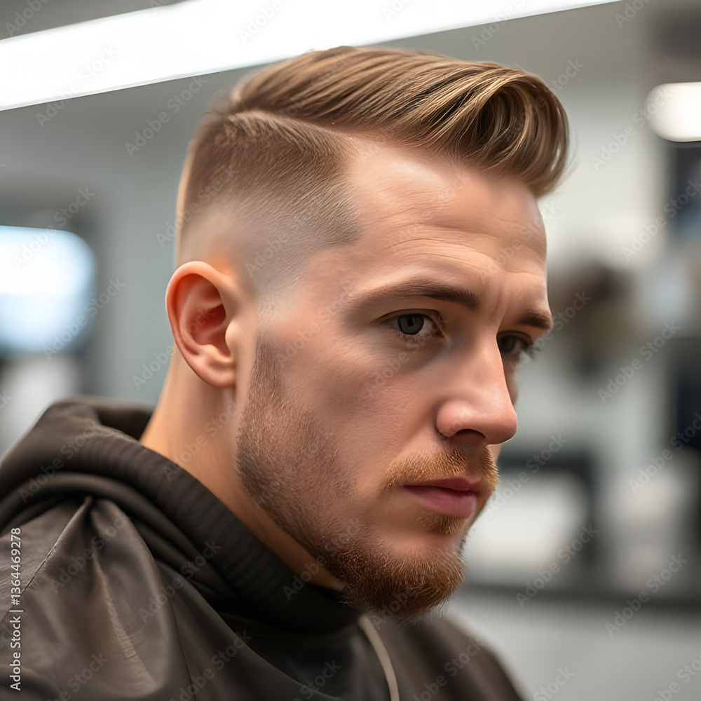 Fototapeta premium men's new trending hairstyle