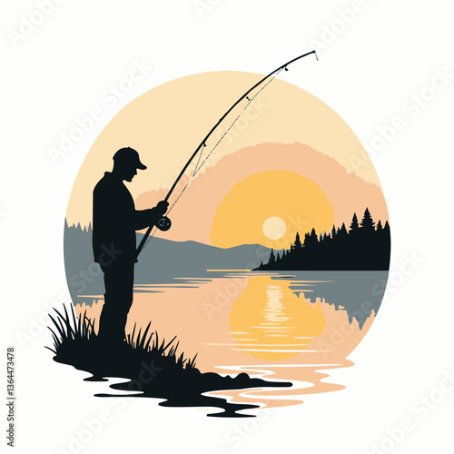 Fishing Silhouette Vector Bundle
