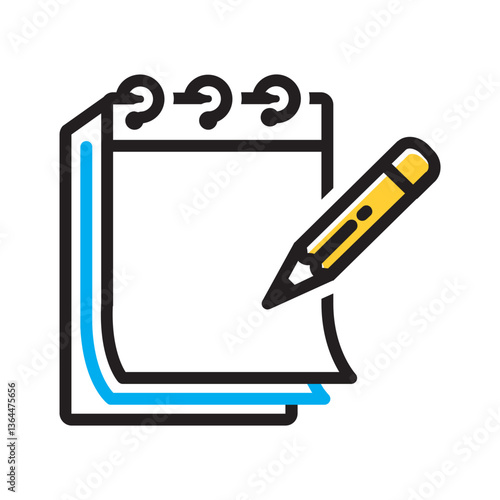 Vector multi color icon for Note