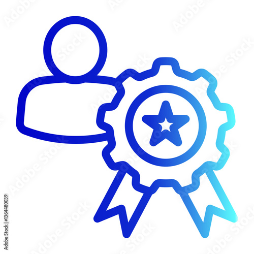Expert Icon Line Gradient Style for Team Building Pack Icon Themes