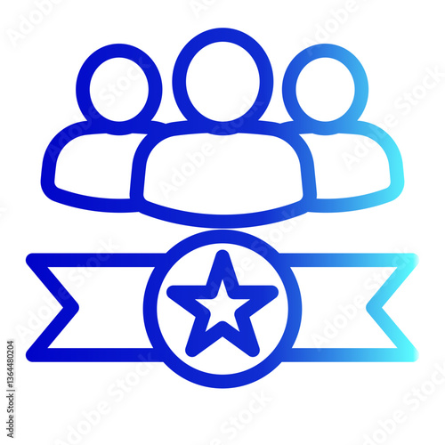 Team Icon Line Gradient Style for Team Building Pack Icon Themes