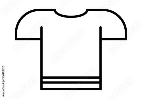 Icono negro de camisa de manga corta en fondo blanco