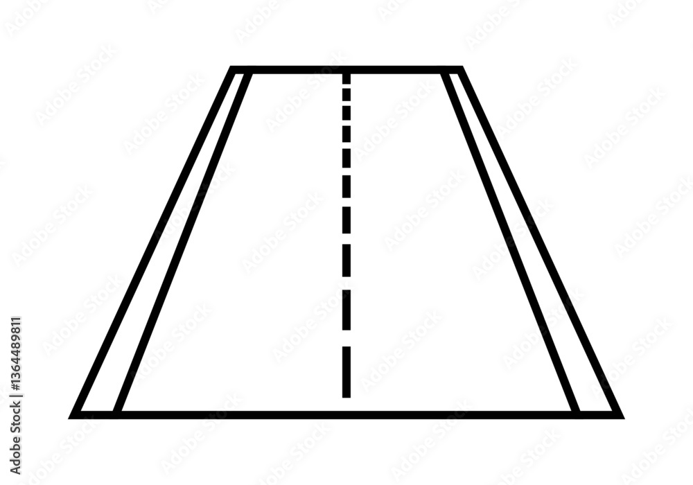 Icono negro de pista de aterrizaje o despegue de aeropuerto Icono negro de pista de aterrizaje o despegue de aeropuerto
