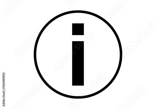 Icono negro de información en botón