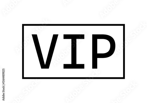 Icono negro de cartel de VIP o persona muy importante