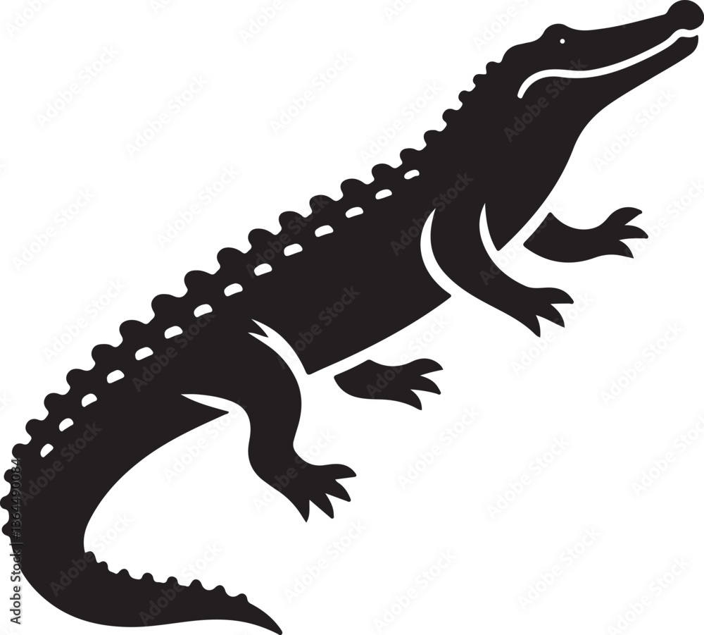 Naklejka premium crocodile isolated on white