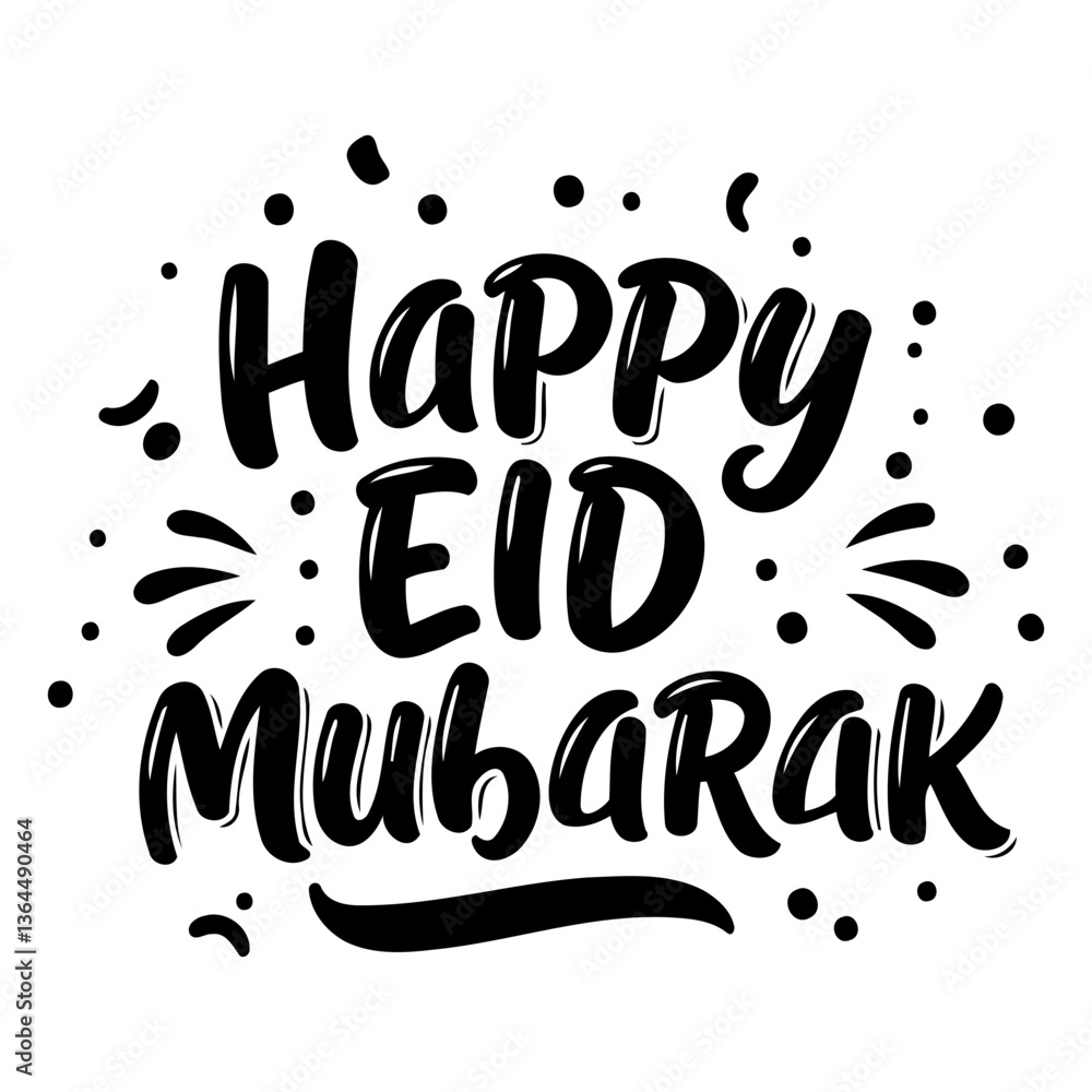 Fototapeta premium Happy Eid Mubarak graphic for marketing