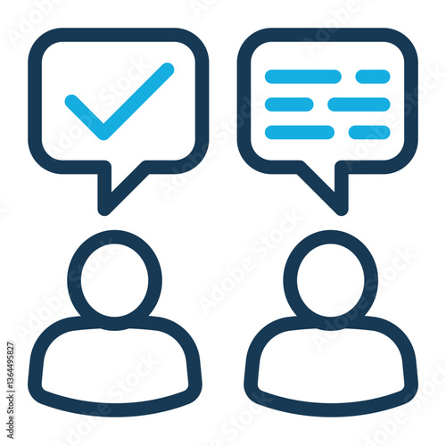 Effective Communication Icon Line Color Style for Team Building Pack Icon Themes
