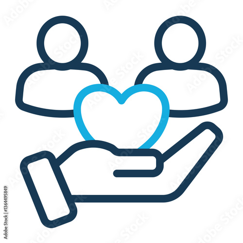 Empathy Icon Line Color Style for Team Building Pack Icon Themes