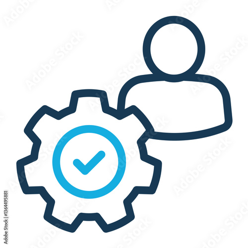 Manager Icon Line Color Style for Team Building Pack Icon Themes
