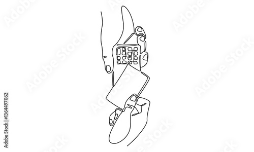 continuous line of payment card machine