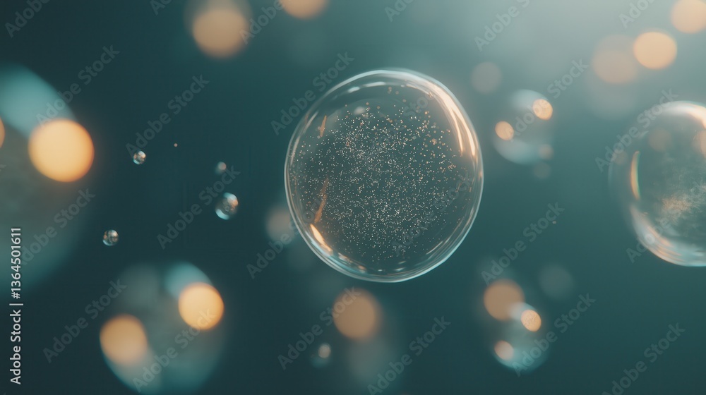 macro shot of bubbles in a deep teal-colored background. The bubbles are captured in a moment of weightlessness and their forms have amazing translucence. macro shot of bubbles in a deep teal-colored background. The bubbles are captured in a moment of weightlessness and their forms have amazing translucence.