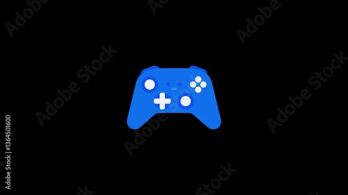 4K Game Controller Animation: Alpha Channel MOV, Gaming Video Footage