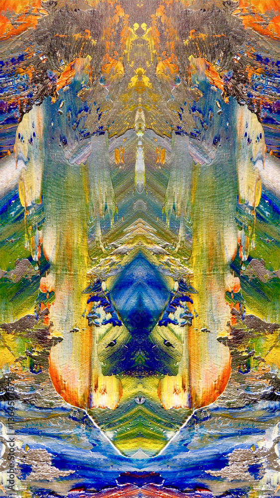 Fototapeta premium Abstract art background . Hand painting artwork on canvas .