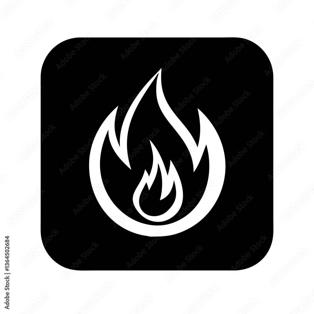 Fire icon Fire flame symbol. icon silhouette Vector Fire icon Fire flame symbol. icon silhouette Vector