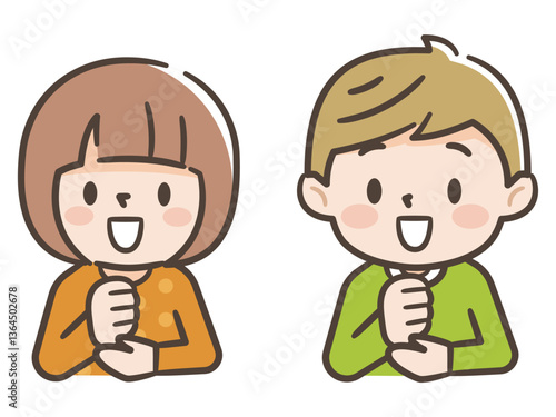 納得した子供達のイラスト