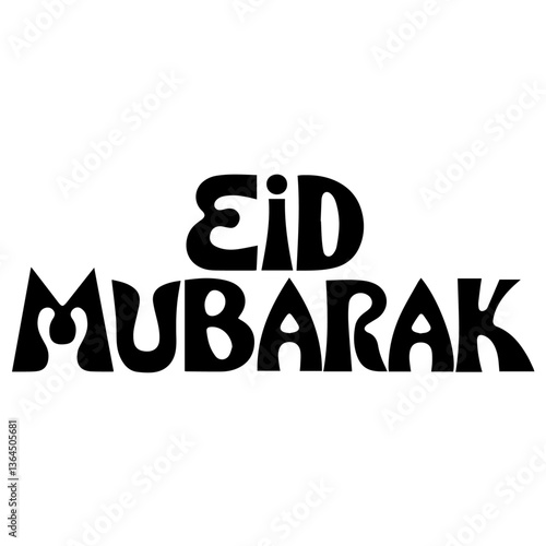 Eid mubarak lettering icon.