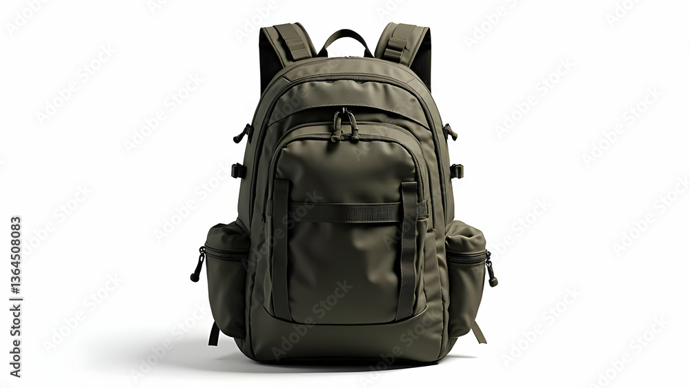 Fototapeta premium Fishing Tackle Backpack: Multi-Compartment Gear Storage