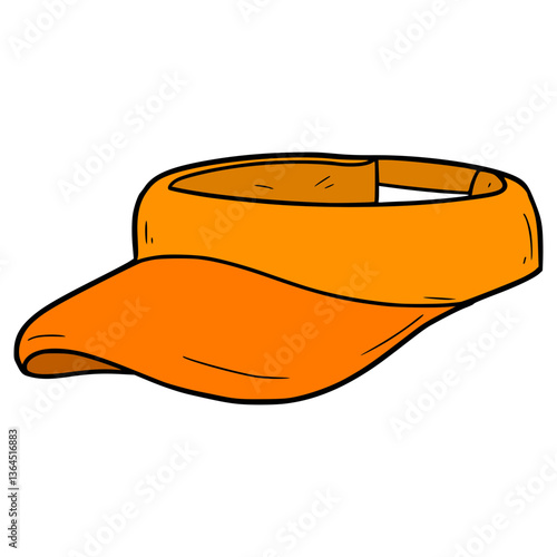 sun visor hat illustration hand drawn isolated vector