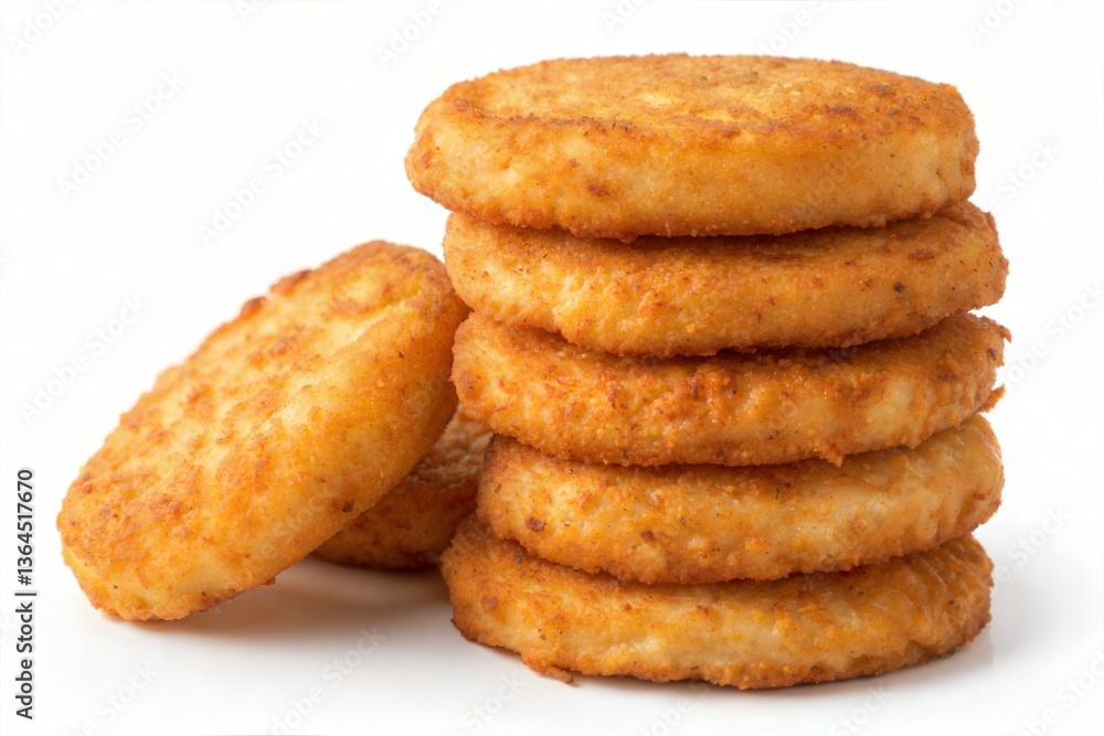 Stack of crispy golden potato croquettes, deep-fried and delicious, perfect for a snack or appetizer Stack of crispy golden potato croquettes, deep-fried and delicious, perfect for a snack or appetizer