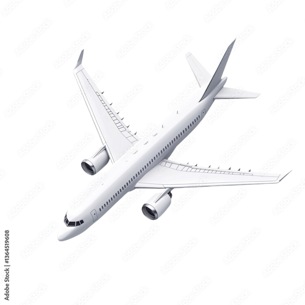White Airplane in Flight Air Travel Journey Transportation, White Airplane in Flight Air Travel Journey Transportation,