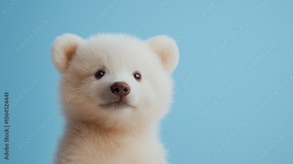 Close-up portrait of a small white puppy. the puppy appears to be a samoyed or a similar breed, with fluffy fur and round eyes. it is looking directly at the camera with a curious expression. Close-up portrait of a small white puppy. the puppy appears to be a samoyed or a similar breed, with fluffy fur and round eyes. it is looking directly at the camera with a curious expression.