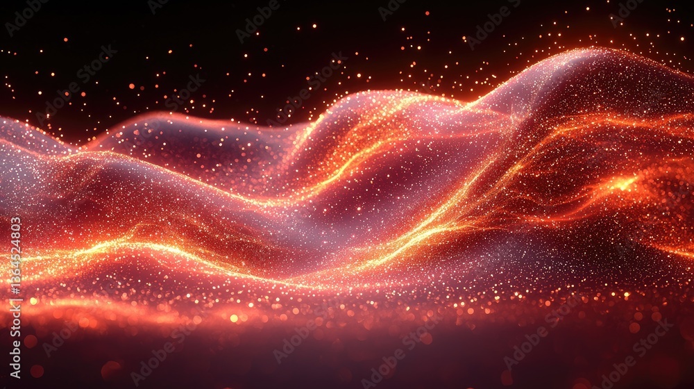 Obraz premium Abstract fiery wave pattern