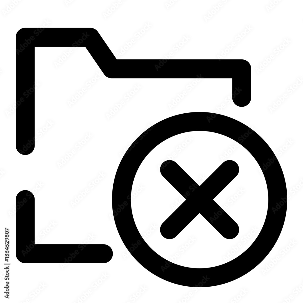 Obraz premium folders dashed line icon