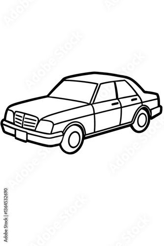 black car isolated on white
