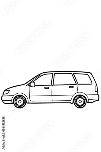 black and white car