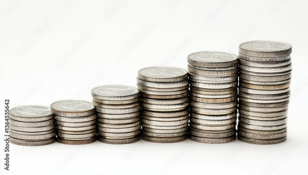 Rising currency stacks representing financial growth and investment strategy Rising currency stacks representing financial growth and investment strategy