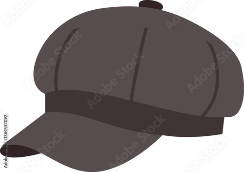 Peaked Cap Fashion Accessory Female Headdress Vector Illustration