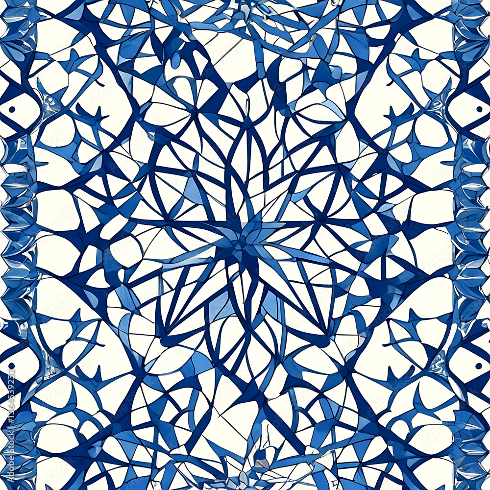 Fototapeta premium Beautiful Seamless Islamic Geometric Mosaic-Inspired Pattern