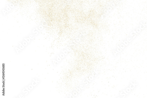 Obraz na płótnie Gold texture pattern on transparent background. Old paper surface. Light golden confetti. Yellow Illustration backdrop. PNG design element. w salonie